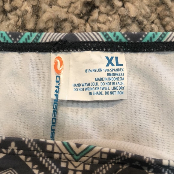 O’Rageous Turquoise/Gray Bikini Bottom Size XL - Picture 5 of 5